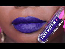 Load and play video in Gallery viewer, That DRIP tho! Drown EVERYBODY in these deep blue waves on your lips, sis. LXVE MXFFIN Liquid Lipstick is xxtra matte, smear-proof, and long lasting. Our formula is vegan, cruelty free, paraben free, and gluten free.
